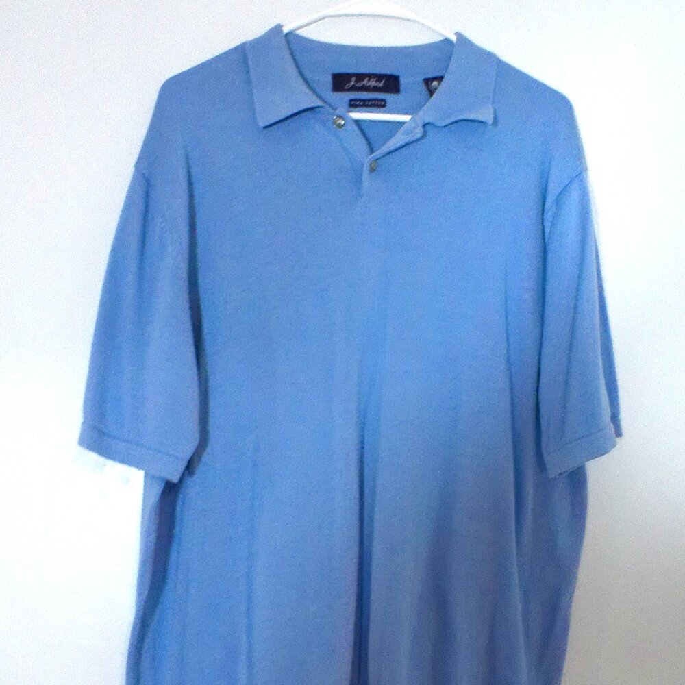 Ashford Men’s Large Blue Pima Cotton Polo Shirt Made in Australia